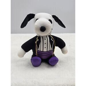 Determined Products Stuffed Plush Peanuts Sitting Snoopy in Tuxedo 6.5" Toy Doll